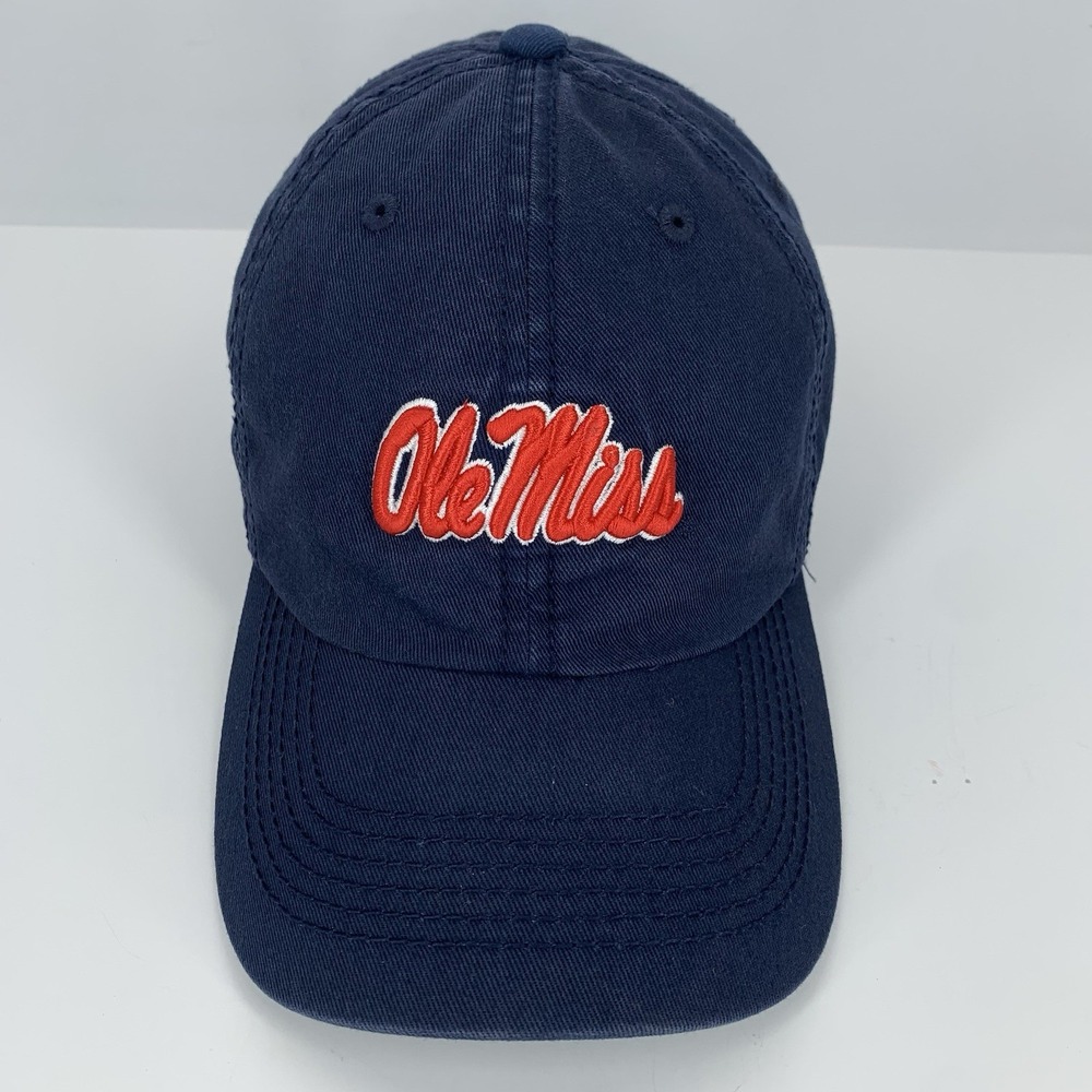 Ole Miss Hat Rebels Adjustable Strapback Blue Red Unstructured Baseball Cap TOW